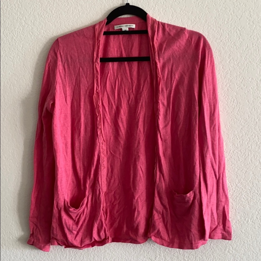 Cardigan pink with hooks